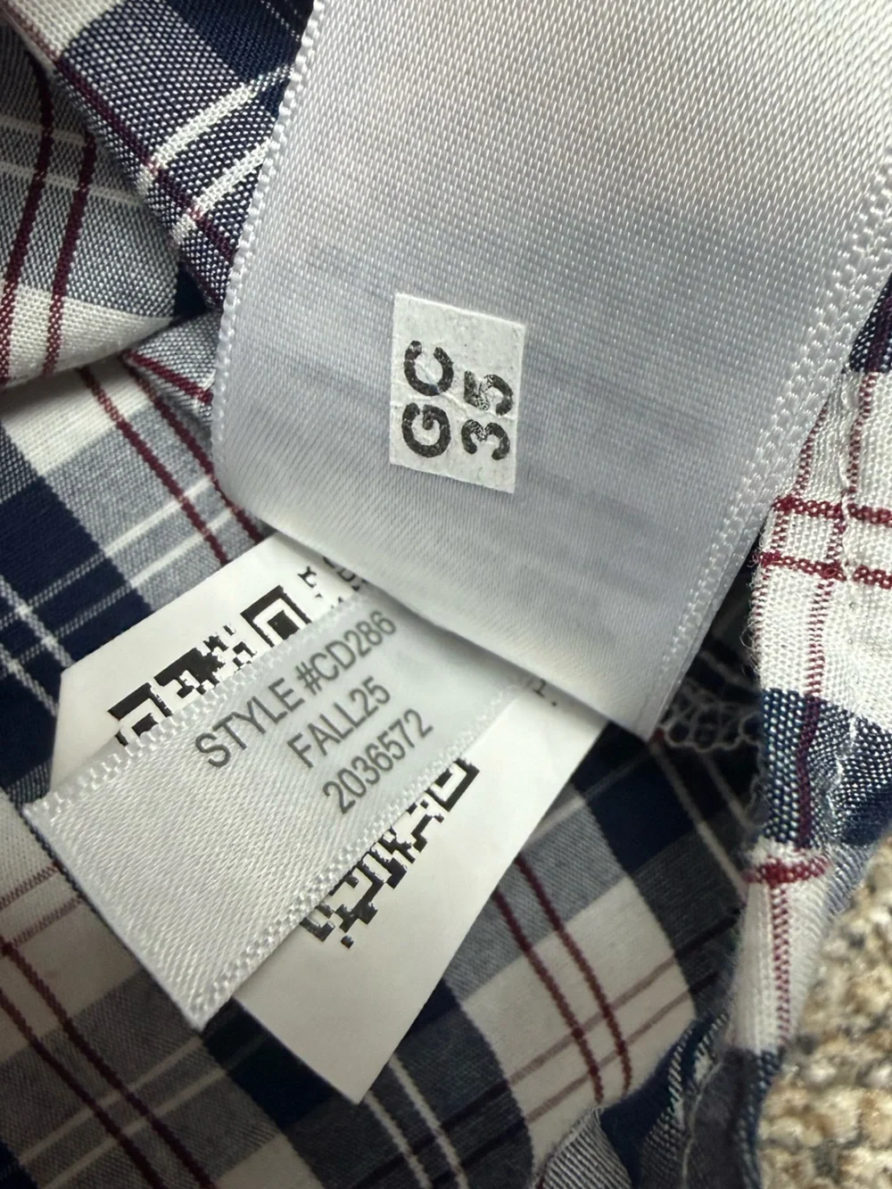 J. Crew Woman Large Blue Plaid Ruffle Mock Neck Button Front Top